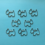 いぬのチャーム（シルバー/8個）