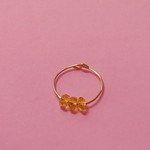 11月の誕生石✨【再販】シトリン キラキラ 天然石 リング