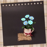 【再販】ちびカップの青い小花♪