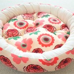 猫ベッド　薔薇レトロ