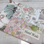 【sale】リバティパッチ＊カフェオレマット＊ベージュピンク