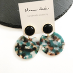 《再販》green × brown marble pierce ／ earring