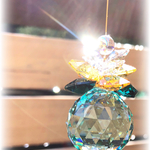 虹のしゃぼん玉🌈　虹の流星群『煌めき』 ビタミンカラー　アンティークグリーン【サンキャッチャー】 