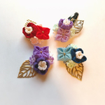 つまみ細工＊紫陽花ヘアピンブローチ