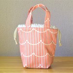 洗える♪保冷保温〇持ち手付巾着袋〇スープジャーケース