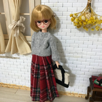 【mik1212an様専用】リカちゃん/ブライス チェック プリーツスカート