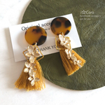 べっ甲×ゴールドフラワー♢earring or pierce