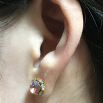 バレエ 舞台用 スワロフスキーピアス ライトロー×ゴールド