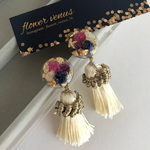 フラワー タッセル ピアス/イヤリング