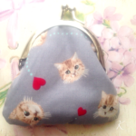 猫のがま口小銭入れ