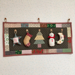 幅55㎝☆クリスマスの壁飾り(赤)