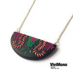 Clay Embloidery Necklace【ADELA】