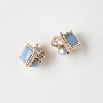 再…☆アンティークなビジューピアス(イヤリング)mini BU