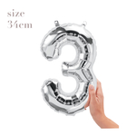ナンバーバルーン34cm   シルバー
