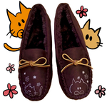 【先着1,000円オフ】ふわふわ猫ちゃんのモカシンシューズ