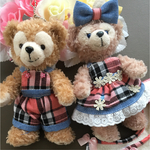 ダッフィー＆シェリーメイのお洋服♪ピンクチェック♪ぬいぐるみバッチ用