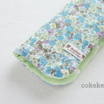 🌼 Mix Flower Garden 🌼 ふわっふわの8重ガーゼ ハンカチ 20cm  アイボリー×ミントグリーン