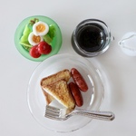 朝はしっかり頂きましょう。モーニングセット