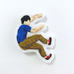 レイバック クライマーボーイ 刺繍ブローチ 
