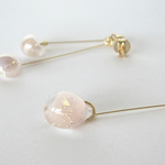 3 glass beads（ピアス）