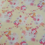 シャーティング（YUWA松山敦子30's 花とことり柄）50ｃｍ×50ｃｍ
