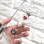 エンジェルとハートコンチョのiPhoneケース