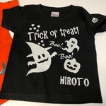 ハッピー・ハロウィン🎃！　名まえ入りオリジナルTシャツ　ブラック