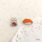 猫とお寿司ピアス