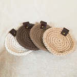 革付きコットンコースター