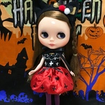 ブライス 猫耳付きハロウィン🎃バルーンワンピース レッド