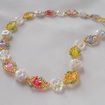子供用「カラフルお花フェス」ビーズネックレス4th