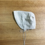 ベビー リネンとパイルのボンネット