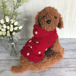 ≪値下げ≫🐕 ドットのもこもこリボンコート🐕