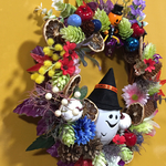 10％OFF‼️お花屋さんが作った特大の大人可愛いハロウィンリース