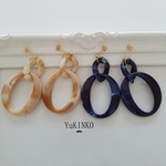 べっ甲調☆RING×RING大人可愛いイヤリング