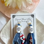 ★Denim  タッセル＆オルテガ★ノンホールピアス