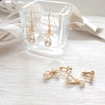 小粒パール & ジルコニアドロップ    ピアス/イヤリング/ノンホール