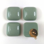 レトロ スモーキー スクエア カボション ライムグレー
