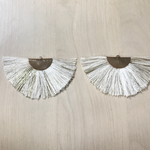 GOLDMIX IVORY TASSEL FRINGE GOLD CHARM PARTS