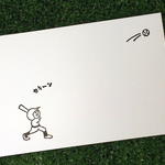 【再販9】消しゴムハンコ：野球少年3点セット