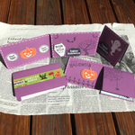 全部違う！ハロウィンのミニカード 6枚セット パープル