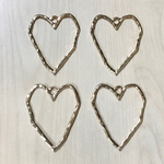 GOLD HEART FLAME CHARM  PARTS