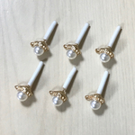 GOLD PEARL ROUND PIERCE PARTS