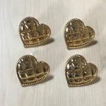 GOLD HEART QUILT DESIGN PIERCE PARTS