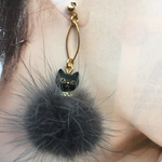 far dressのお洒落な黒猫🐈ピアス、イヤリング