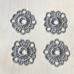 SILVER FLOWER METAL PARTS