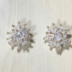 GOLD CLEAR BEADS FLOWER CABOCHONS PARTS