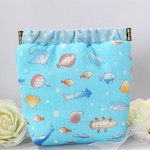 おさかな柄ポーチ