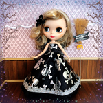 ブライス　リカちゃん  プーリップ  ハロウィン  ドレス   ドクロ