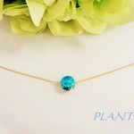 《再販》summerglass海の青のガラスビーズネックレス